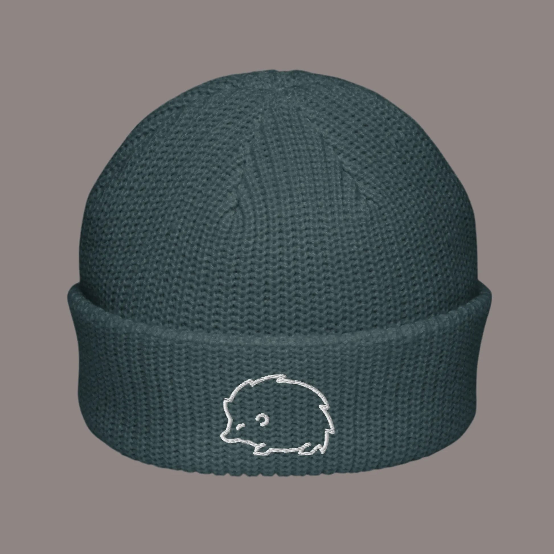 Hedgehog Embroidered Fisherman Beanie, Rebel Girl Rampage, Hats, Whimsy, Rebel Girl Rampage, Pets
