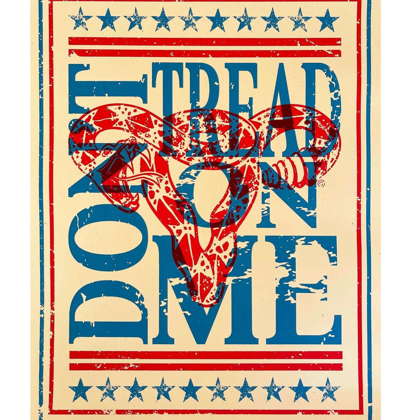 Don’t Tread On Me Uterus Feminist Silk Screened Pro Choice abortion rights my body my choice planned parenthood Art Poster Rebel Girl Rampage