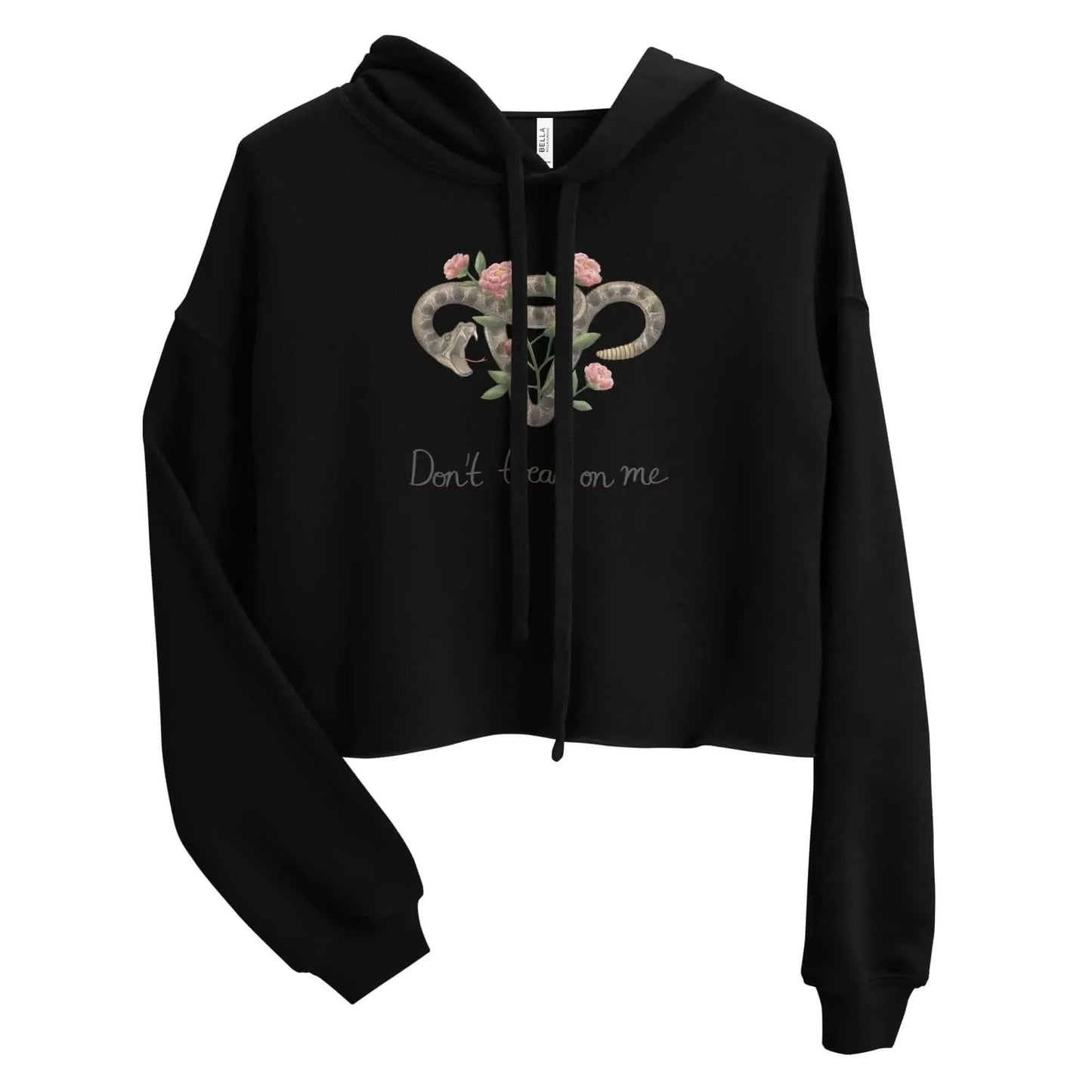 Don’t Tread On Me Uterus with Flowers Crop Hoodie, pro choice, reproductive rights, equality, Rebel Girl Rampage