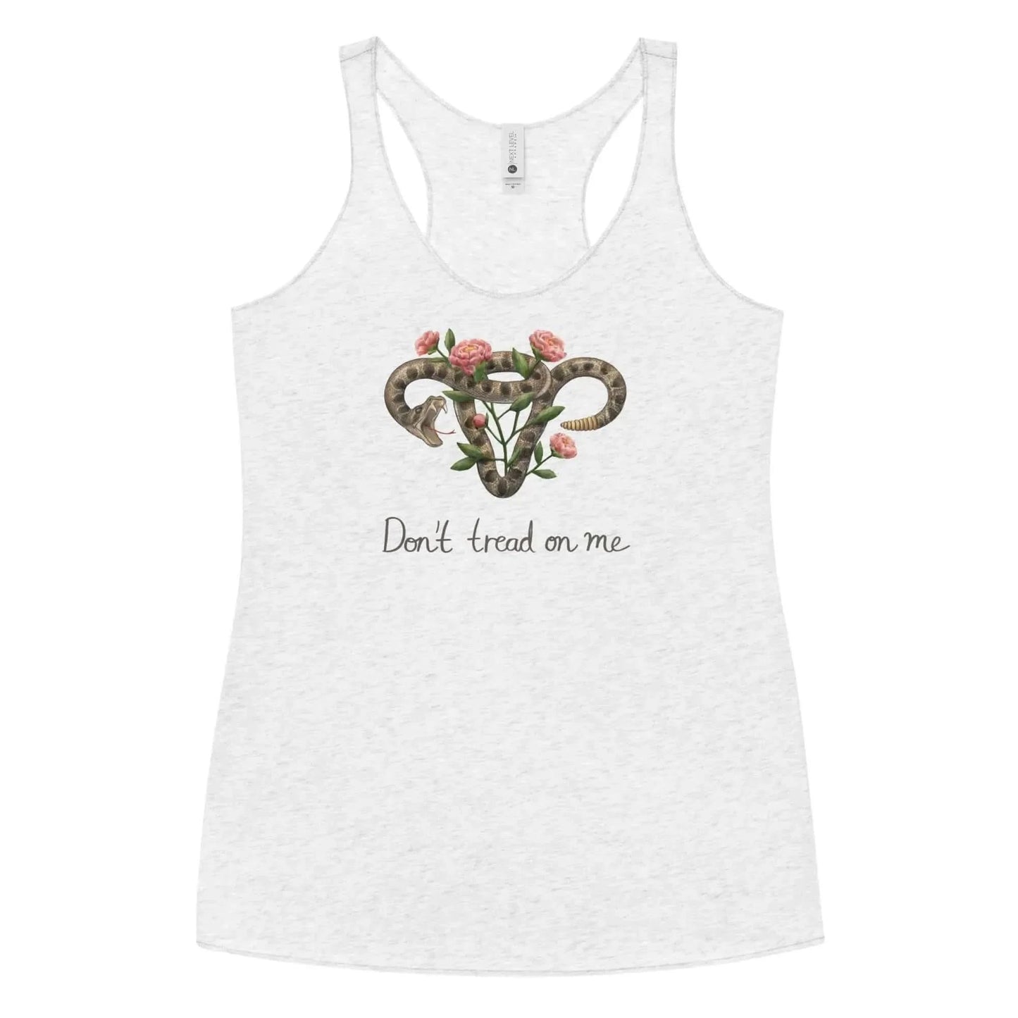 Don’t Tread On Me Uterus with Flowers Racerback Tank - Rebel Girl Rampage