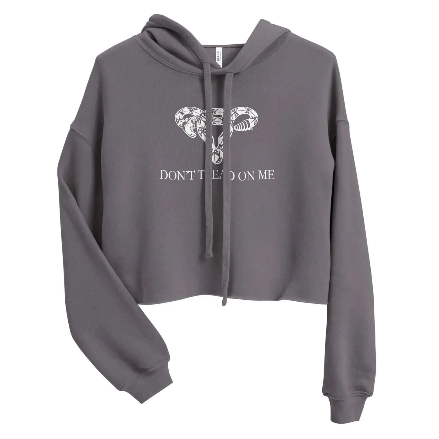 Don’t Tread On Me Uterus Feminist Pro Choice, women's rights, reproductive rights, my body my choice, Cropped Hoodie, Rebel Girl Rampage