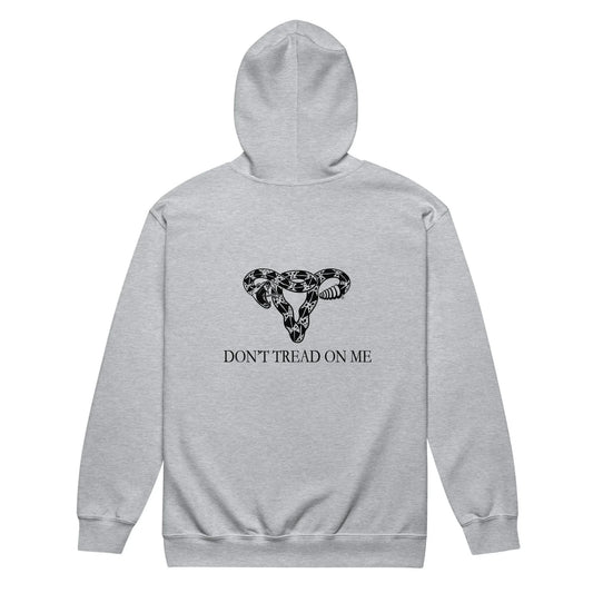 Don’t Tread On Me Uterus Unisex Zip Hoodie, reproductive rights, women's rights, pro choice, my body, my choice, powerful, Rebel Girl Rampage