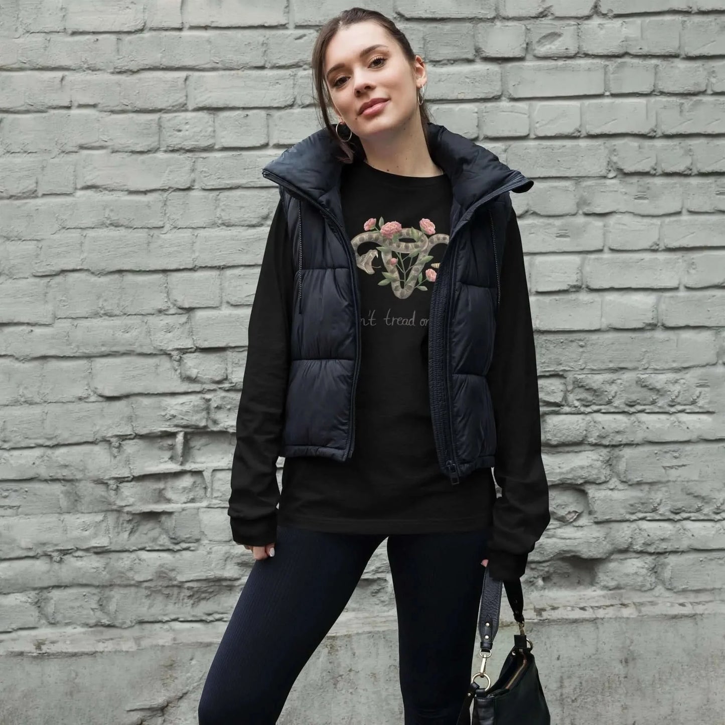 Don’t Tread On me Uterus with Flowers Unisex Long Sleeve reproductive rights texas my Body My Choice cotton t-shirt, Rebel Girl Rampage