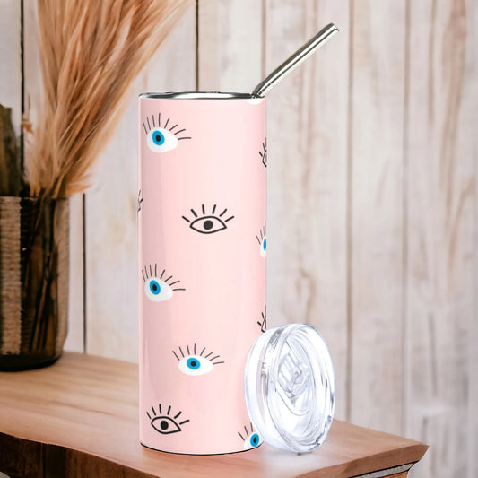 Evil Eye Stainless Steel Tumbler, Rebel Girl Rampage, Mugs, Home, Rebel Girl Rampage, Tumbler