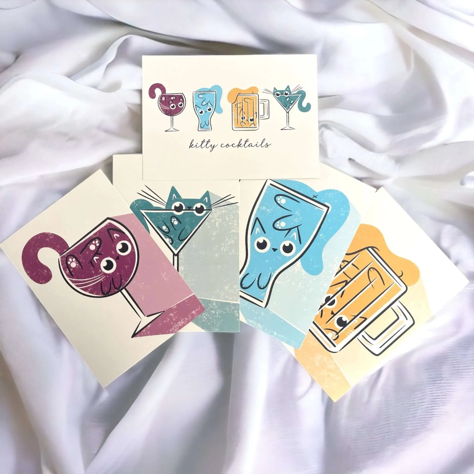 Kitty Cocktails Postcard Set