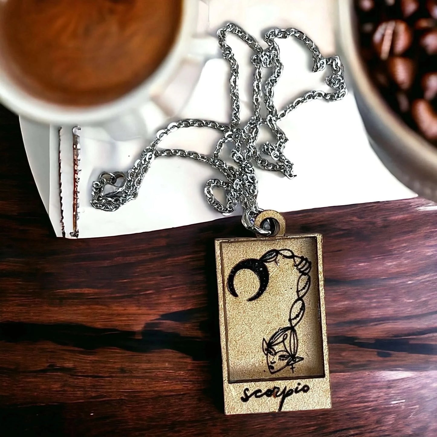 Scorpio Zodiac Pendant, witchy, sultry, mysterious, October, November, astrology, magic, whimsy, Rebel Girl Rampage
