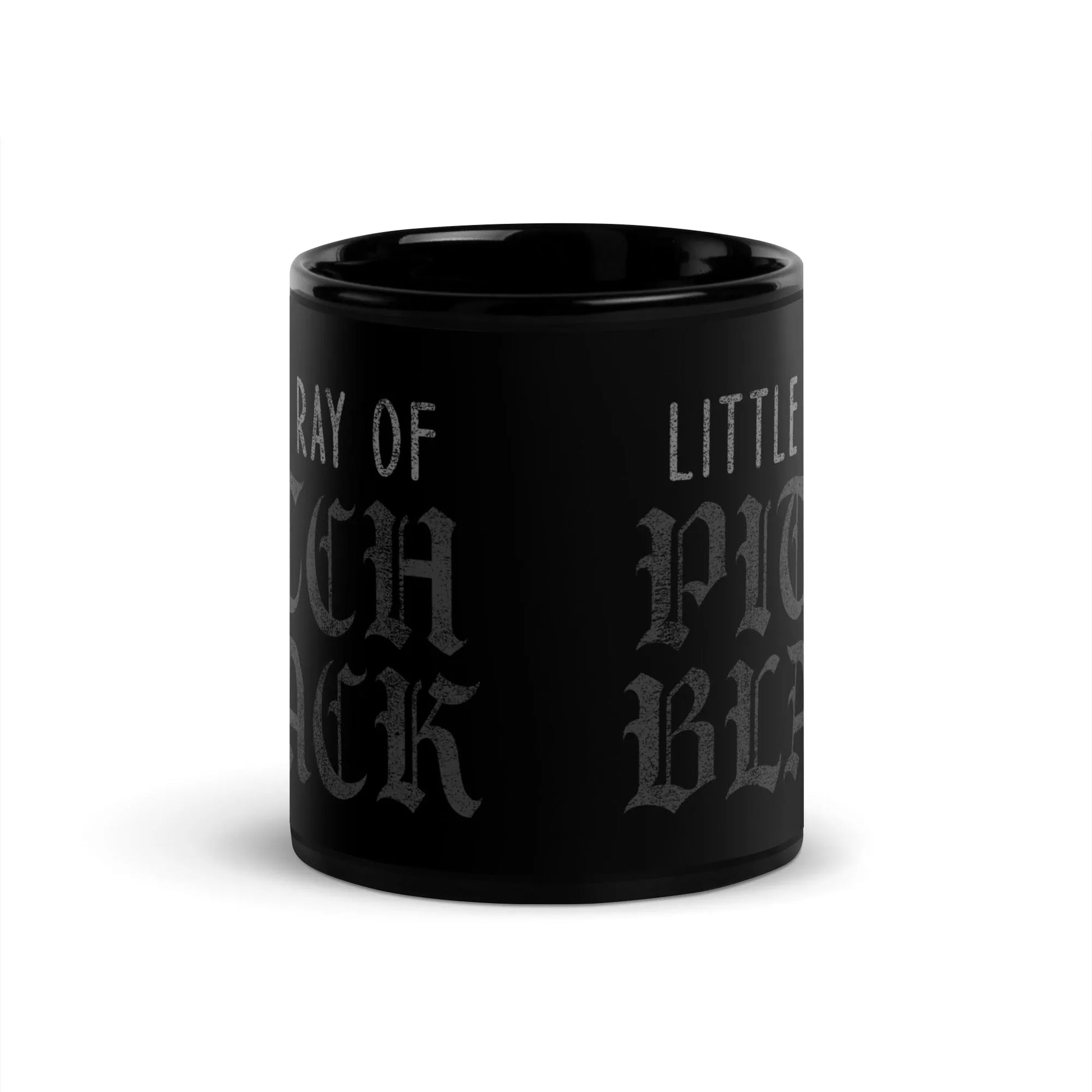 Little Ray of Pitch Black Sassy, Funny, Moody Black Ceramic Coffee Mug, Rebel Girl Rampage