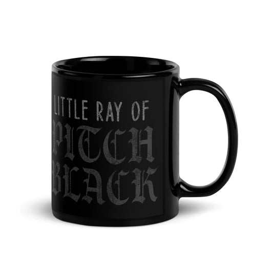 Little Ray of Pitch Black Sassy, Funny, Moody Black Ceramic Coffee Mug, Rebel Girl Rampage