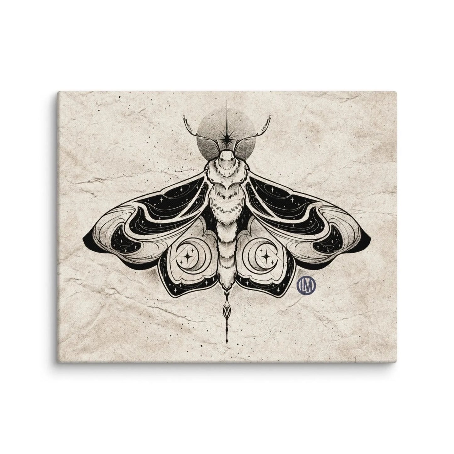 Stellar Moth Art Print on Canvas, Rebel Girl Rampage, Posters, Prints, & Visual Artwork, Home and living decor