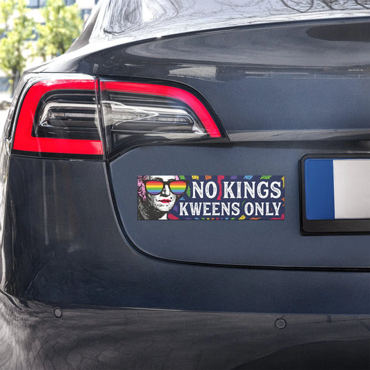 No Kings, Queens Only rainbow glasses George Washington democracy baddie magnet, Rebel Girl Rampage
