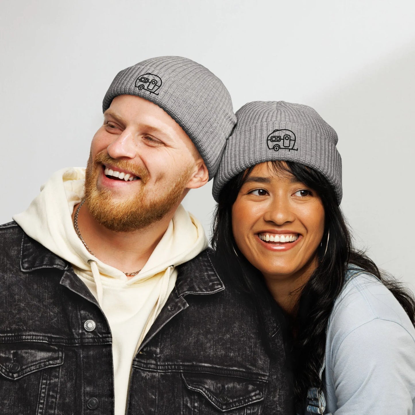 Vintage Retro Camper Embroidered Fisherman Beanie Winter Hat Van LifecRebel Girl Rampage