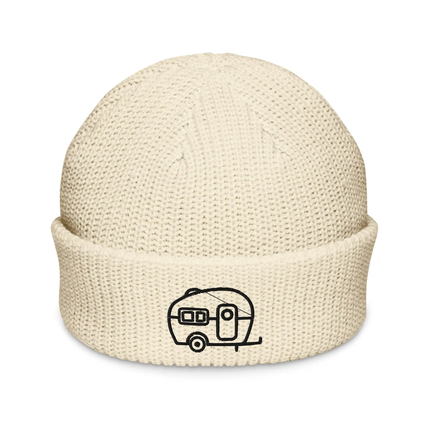 Vintage Retro Camper Embroidered Fisherman Beanie Winter Hat Rebel Girl Rampage