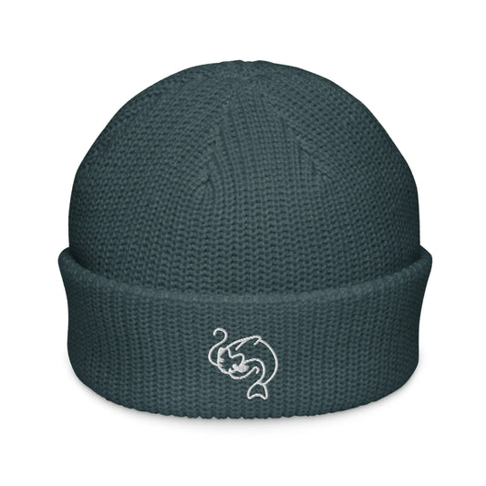 Catfish Embroidered Fisherman Beanie Loose Knit Winter Hat  Rebel Girl Rampage