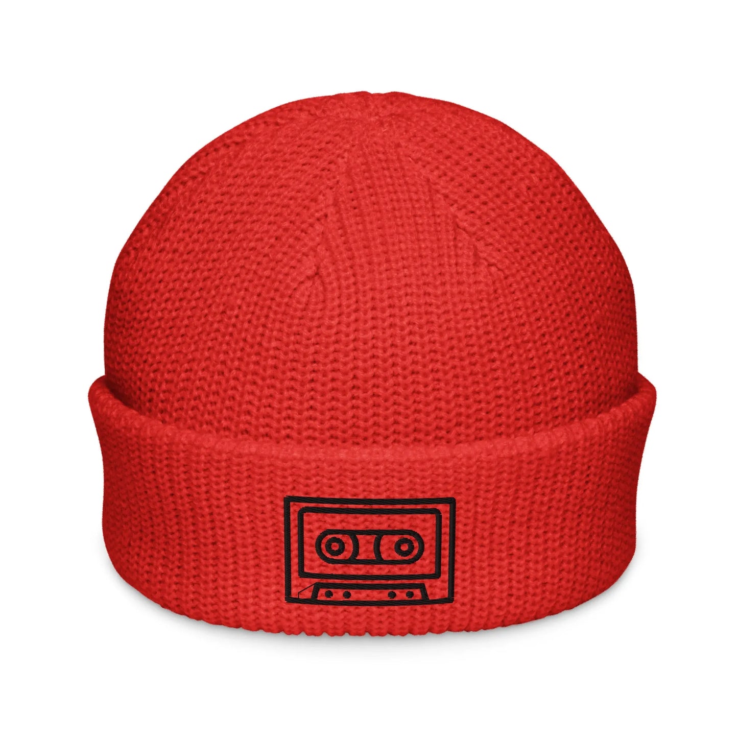 Cassette Tape Embroidered Beanie Gen X Winter Hat Retro Style Rebel Girl Rampage