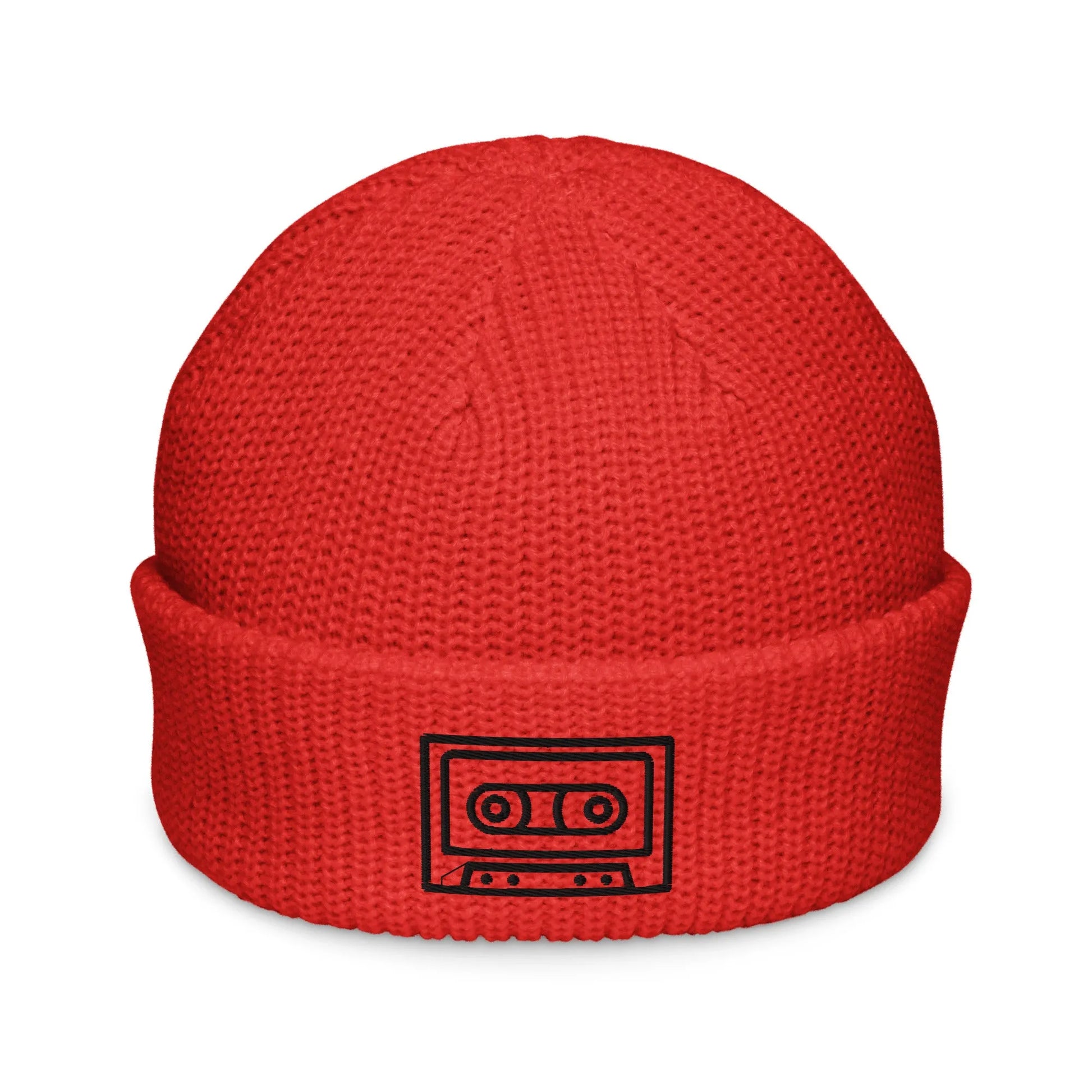 Cassette Tape Embroidered Beanie Gen X Winter Hat Retro Style Rebel Girl Rampage