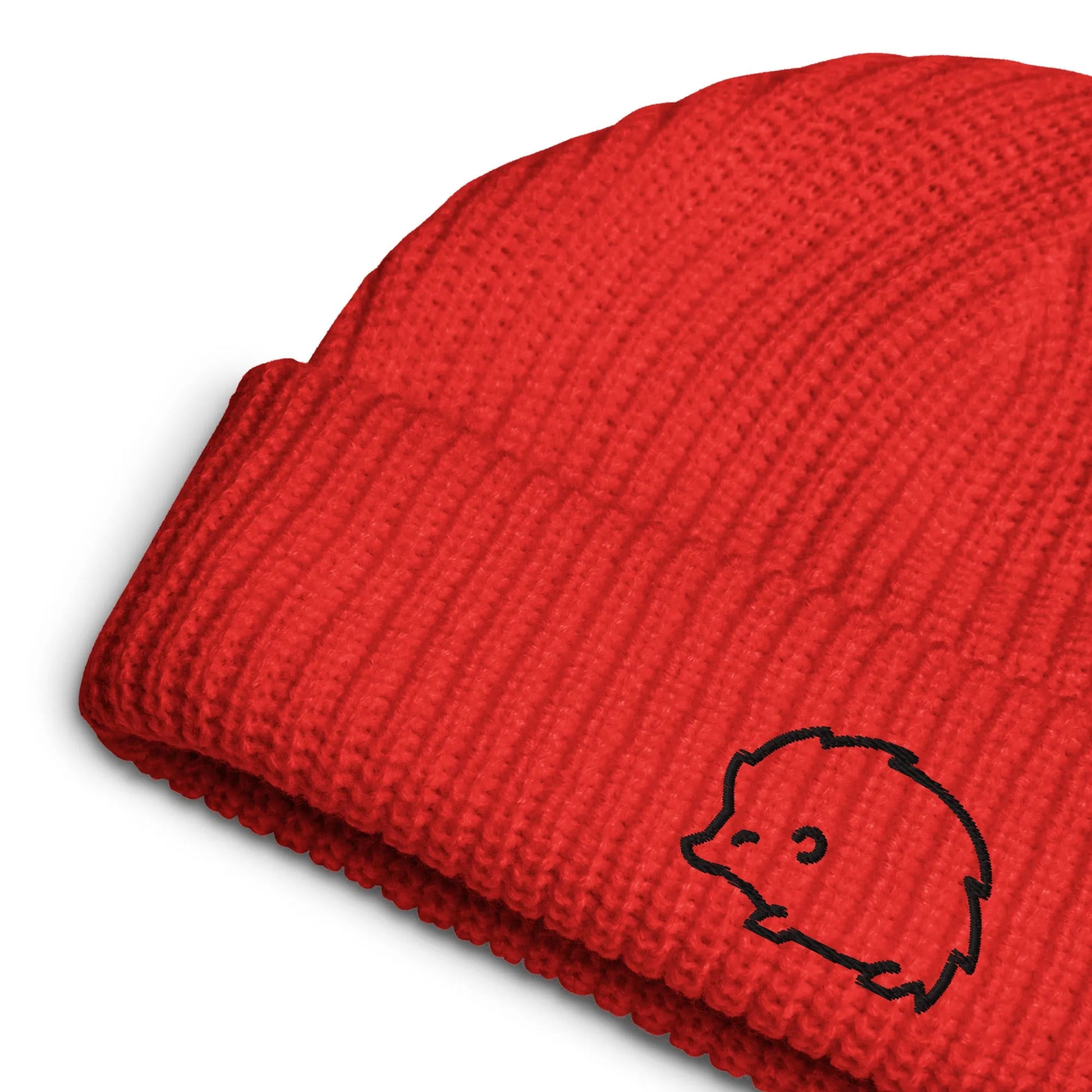 Hedgehog Embroidered Fisherman Beanie, Rebel Girl Rampage, Hats, Whimsy, Rebel Girl Rampage, Pets