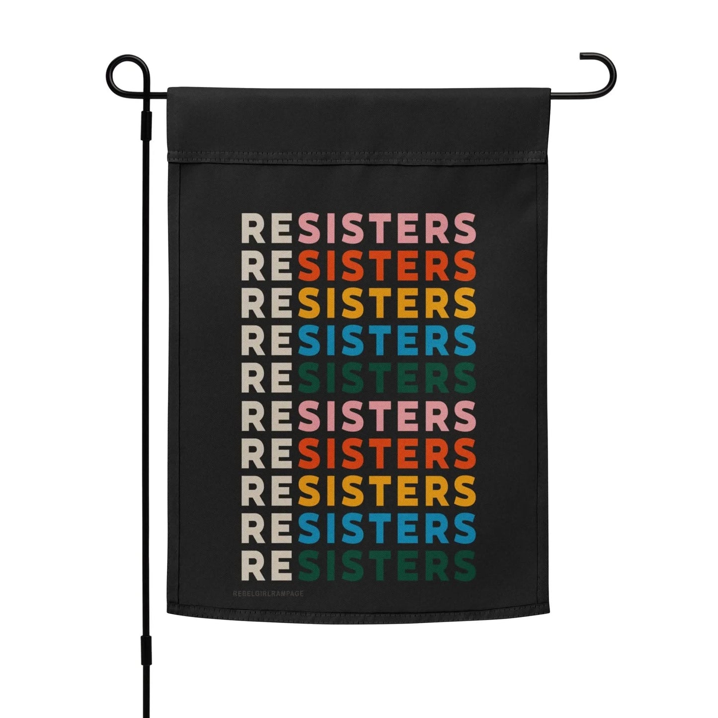 resister sisters garden flag, feminism, girl power, women's rights, protest, rebellion, Rebel Girl Rampage