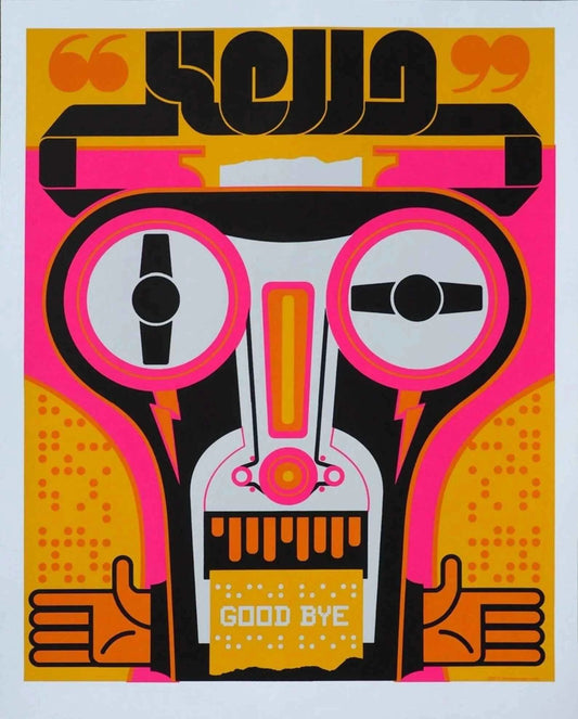 Obsolete Technology Silk Screen Poster