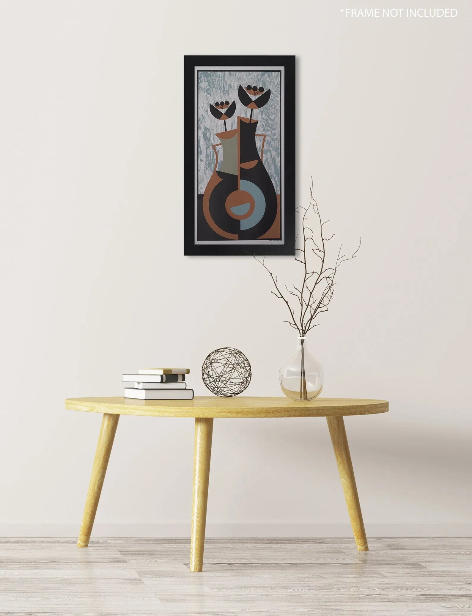 Modernist Flowers Hand silk screened art poster by Nerdmonger at Rebel Girl Rampage
