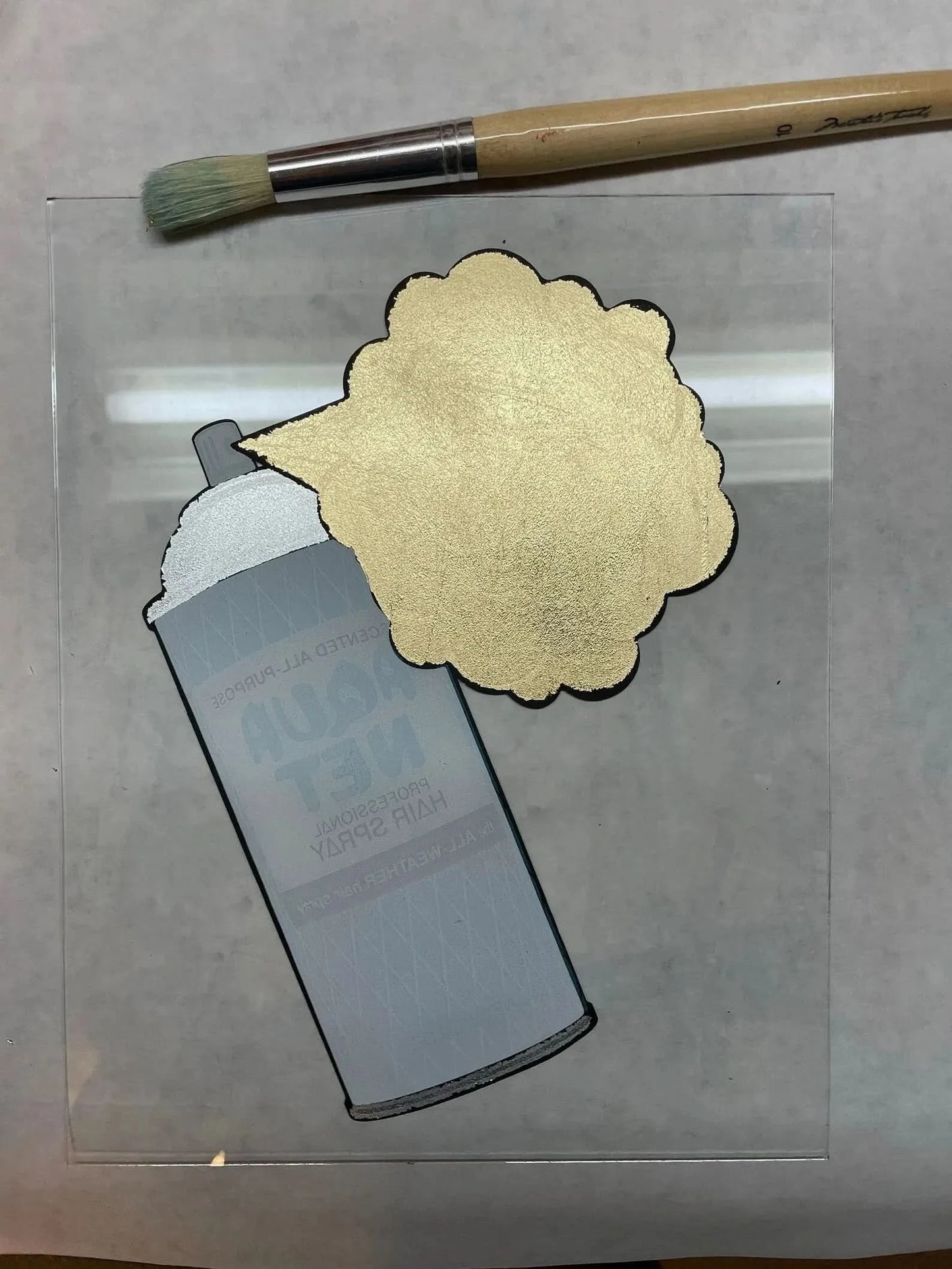 Vintage Aqua Net Pop Art Hair Spray Can Shadow boxed in an upcycled frame by nerdmonger at Rebel Girl Rampage