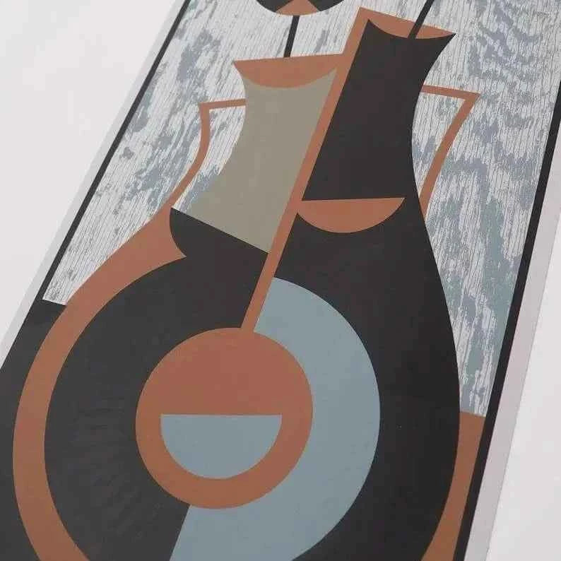 Modernist Flowers Silk Screen Poster