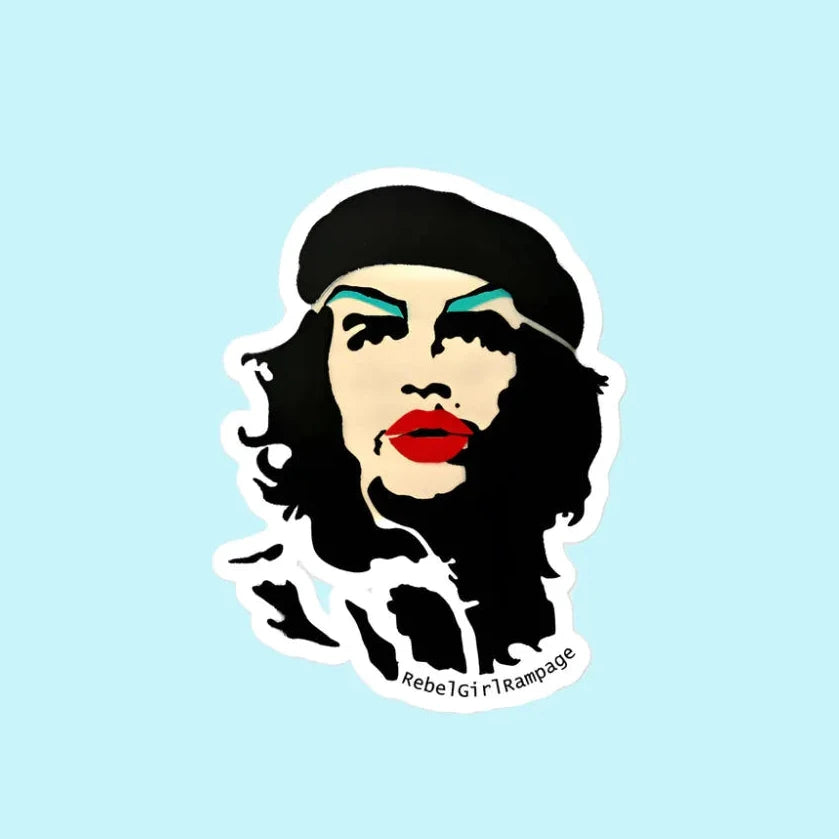 Revolution Slay Ché Guevara Die Cut Vinyl Sticker, Warhols Style Pop Art, LGBTQ Pride, Stencil Graffiti Art, Rebel Girl Rampage