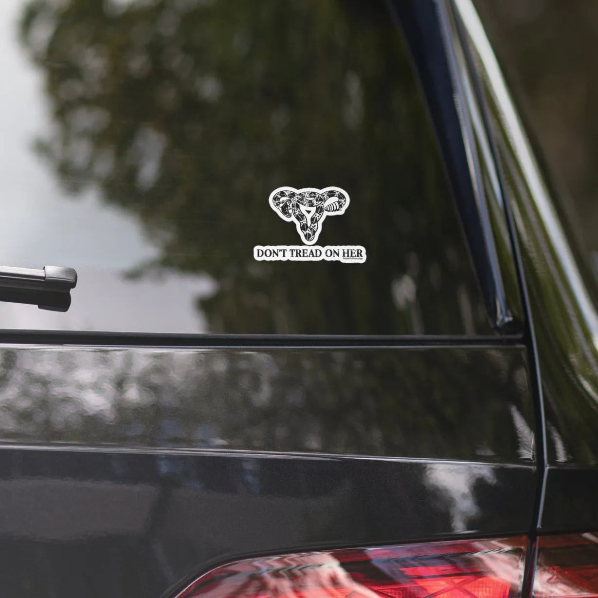 Don'T Tread On Her Uterus Gadsden Pro Choice Women’s Rights Abortion My Body My Choice Vinyl Decal Sticker Rebel Girl Rampage