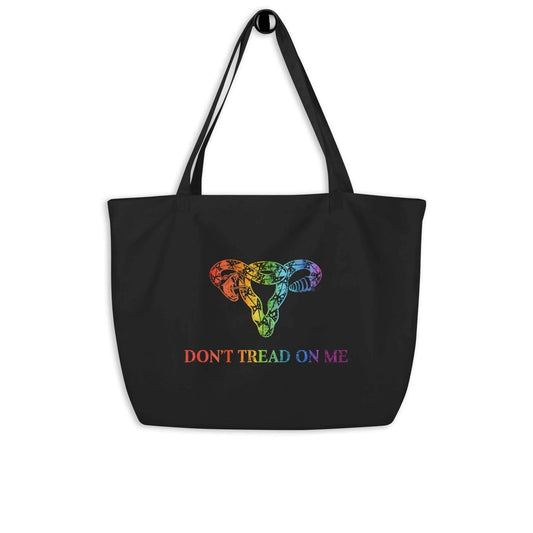 Don’t Tread On Me Rainbow Uterus Organic Tote Bag