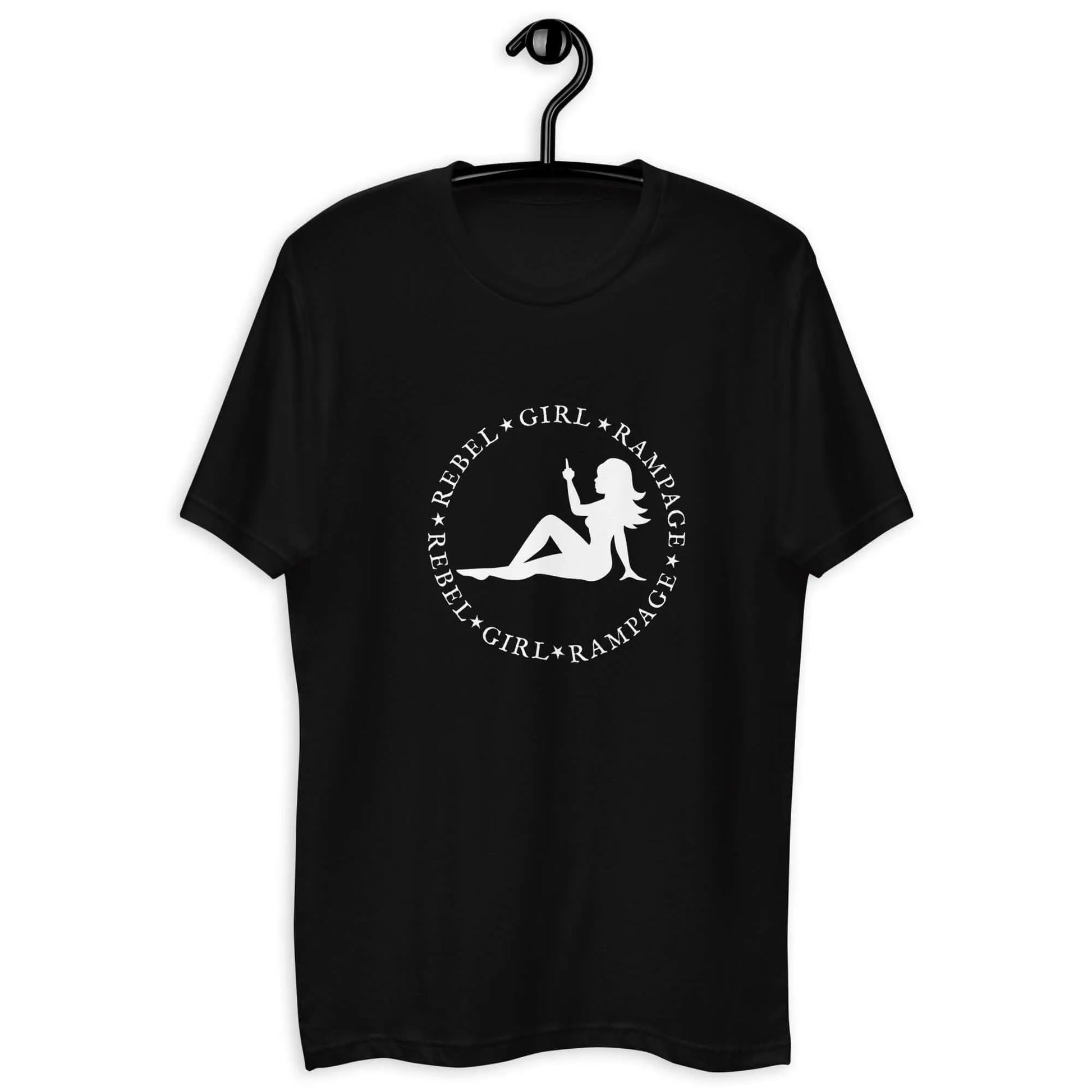 Mudflap Chick Middle Finger Classic Mens fitted t shirt Rebel Girl Rampage