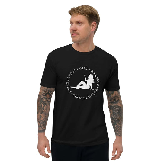 Mudflap Chick Middle Finger Classic Mens Fitted t Shirt Rebel Girl Rampage