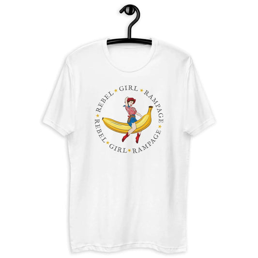 Rebel Girl Rampage Pinup Cowgirl LogoUnisex T-Shirt, Retro Vintage Style, Banana, Texas, Western, Rebel Girl Rampage