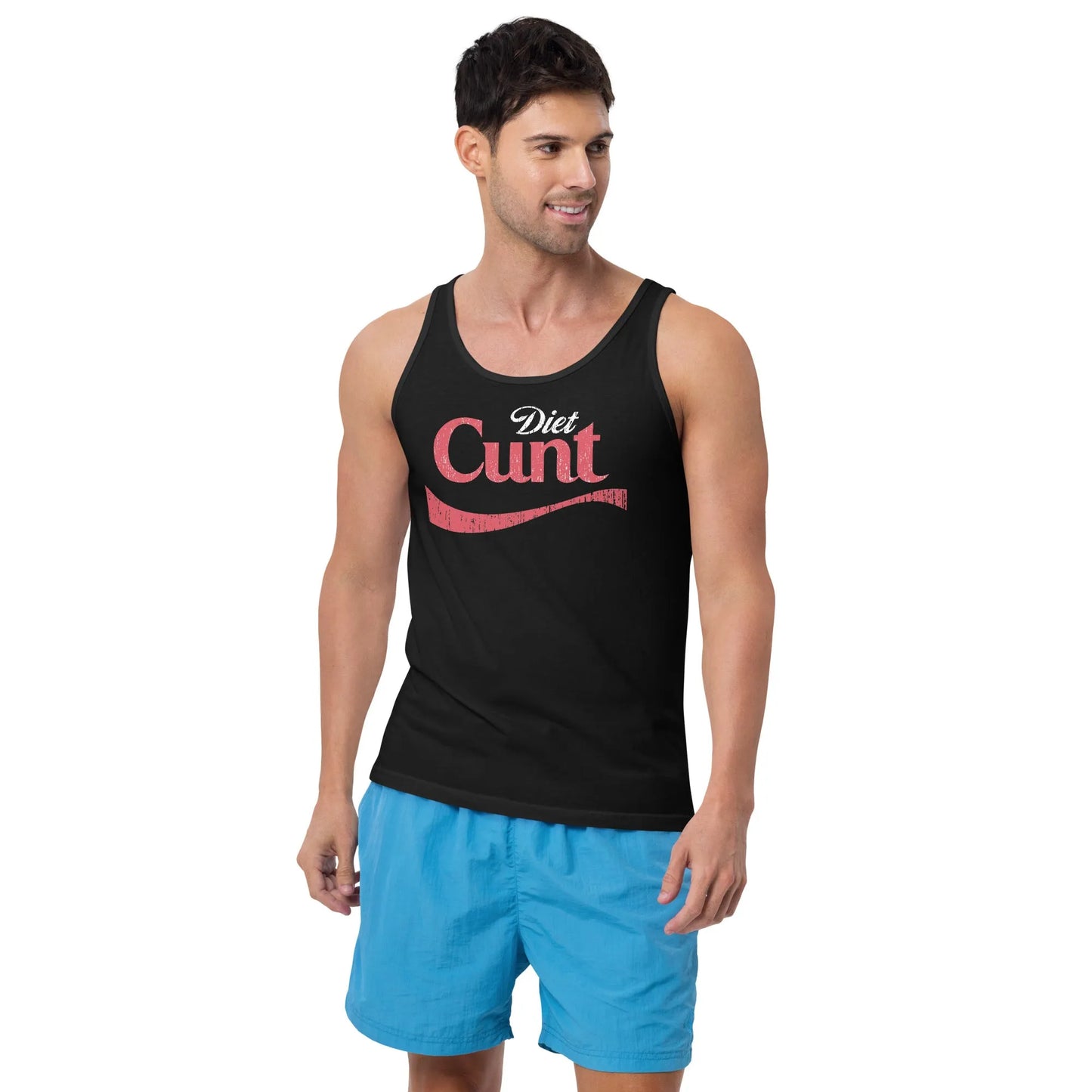 Diet C Men’s Tank Top, Parody humor art, Anne Lesniak, Rebel Girl Rampage