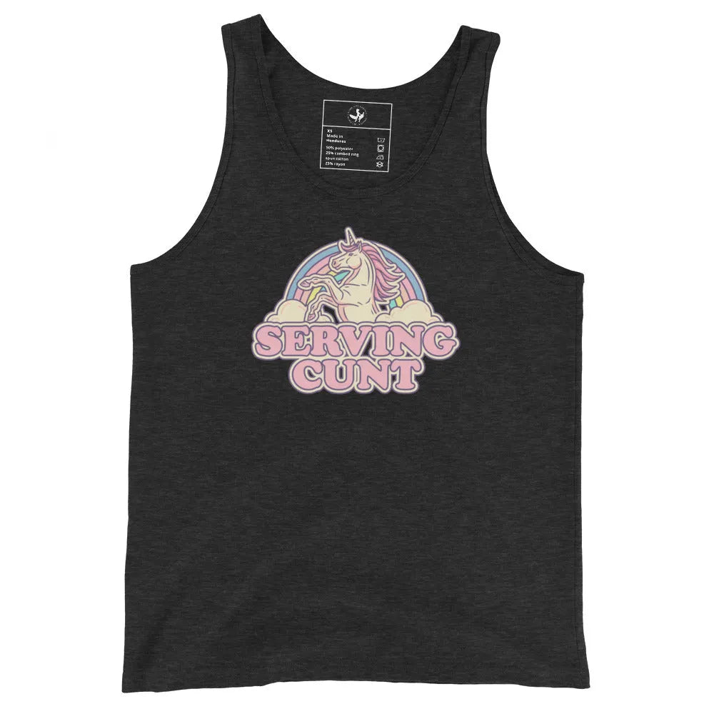 Serving Cunt Men’s Workout Tank Top, Pink Unicorn Pride Shirt,  Anne Lesniak, Rebel Girl Rampage