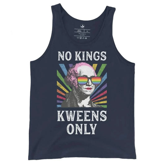 Kweens Only Men’s Tank Top, No Kings Queens Only, George Washington Drag, LGBTQ Rainbow Gay Pride, Yaaas, Rebel Girl Rampage