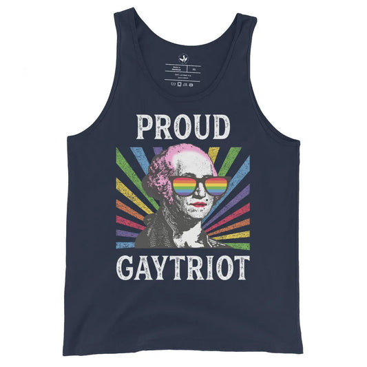 Proud Gaytriot Mens tank top, LGBTQ Pride, Drag Queens, funny, George Washington, Anne Lesniak, Rebel Girl Rampage