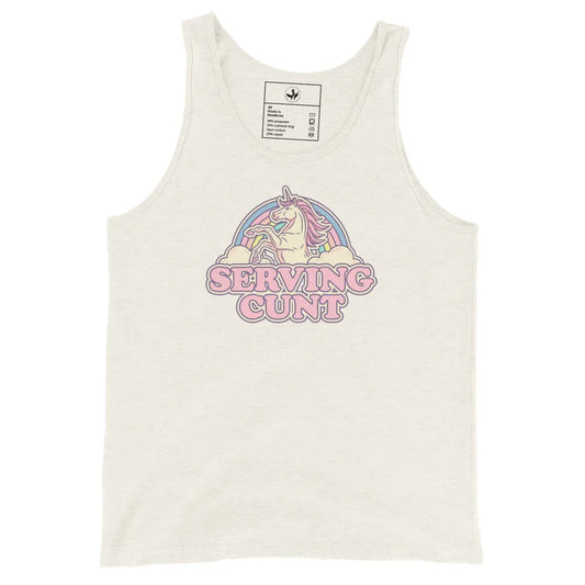 Serving Cunt Men’s Workout Tank Top, Pink Unicorn Pride Shirt,  Anne Lesniak, Rebel Girl Rampage