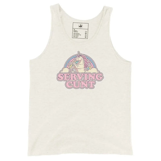 Serving Cunt Men’s Workout Tank Top, Pink Unicorn Pride Shirt, Anne Lesniak, Rebel Girl Rampage