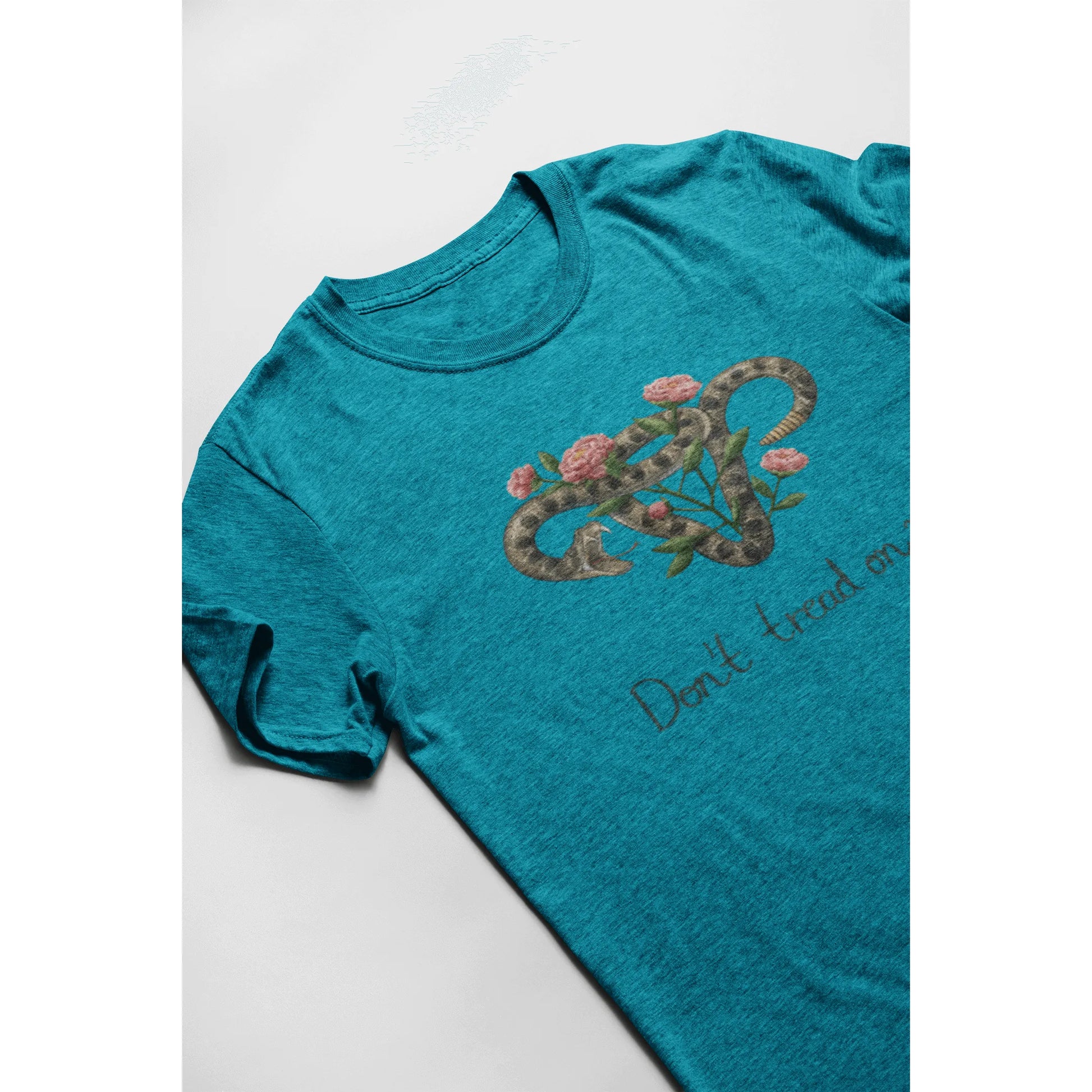Don’t Tread On Me Uterus with Flowers Women’s T-Shirt, Rattlesnakes and Roses, Texas Pro Choice, Rebel Girl Rampage