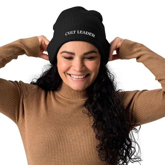 Cult Leader Organic Sustainable Eco-Friendly Witch Ribbed Beanie Hat