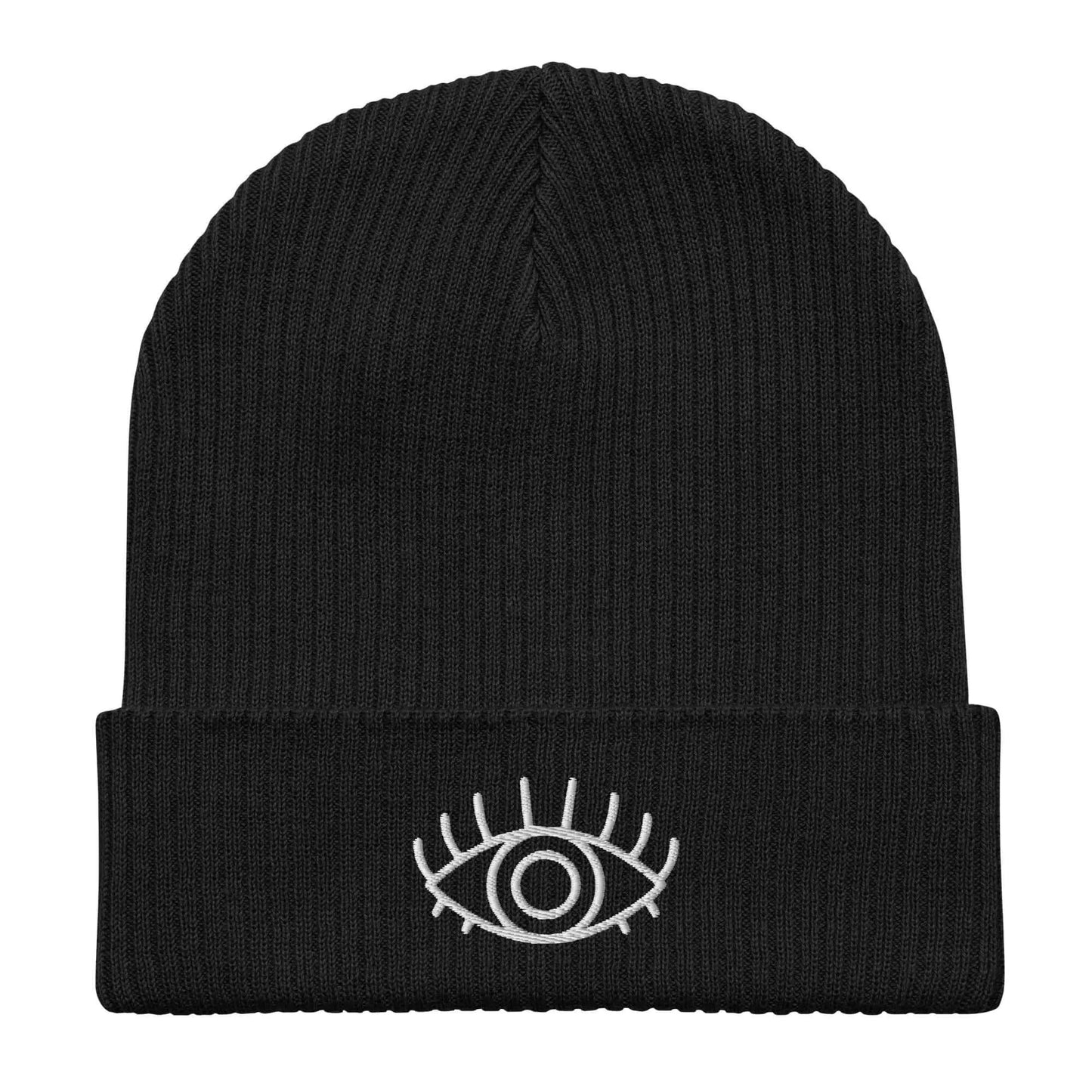 Organic Third Eye metaphysical Ribbed witchy magical Beanie Winter Hat, Rebel Girl Rampage