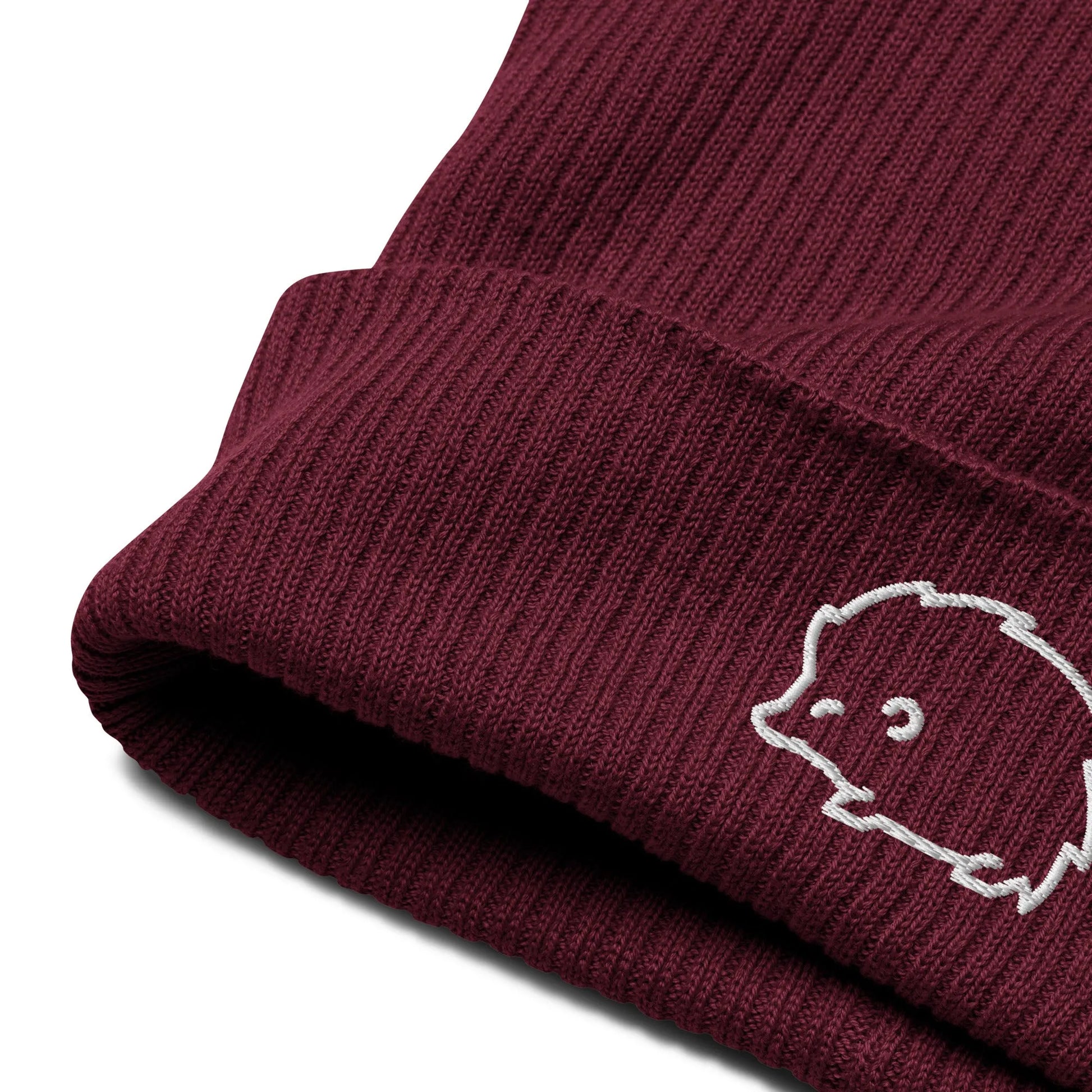 Hedgehog embroidered organic beanie, winter hat, cute and cozy, Rebel Girl Rampage