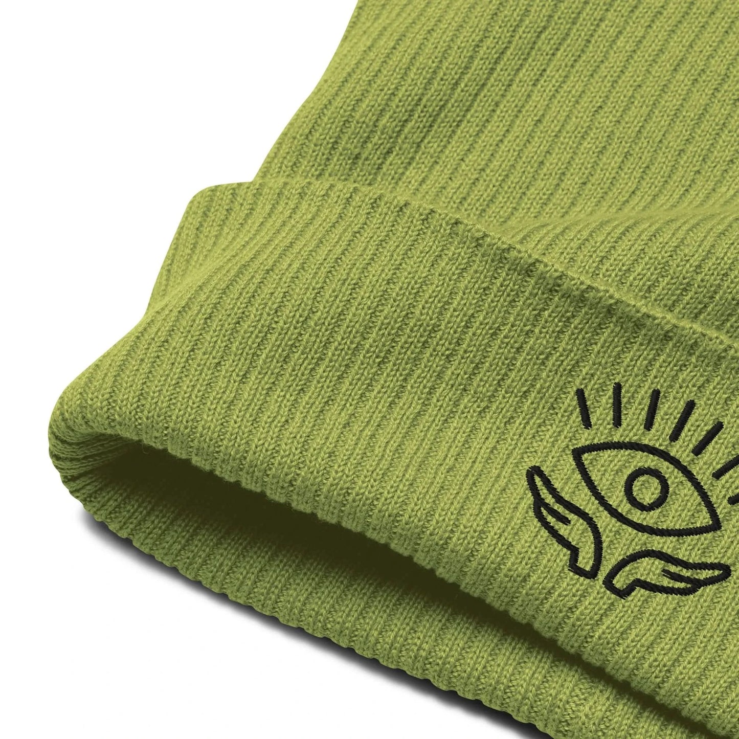 Evil Eye Organic Ribbed Beanie, cozy and fun, Rebel Girl Rampage