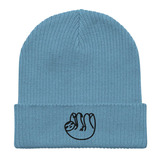 Sloth Organic Ribbed Beanie, cute, animal lover, Rebel Girl Rampage