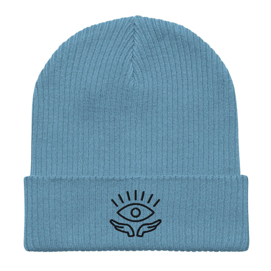 Evil Eye Organic Ribbed Beanie, cozy and fun, Rebel Girl Rampage