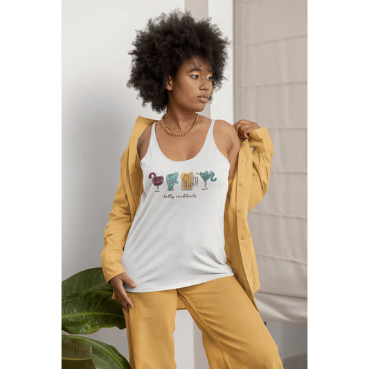 Kitty Cat Cocktails Racerback Tank Top Supporting Humane Society Of The US Adopt Don’t Shop