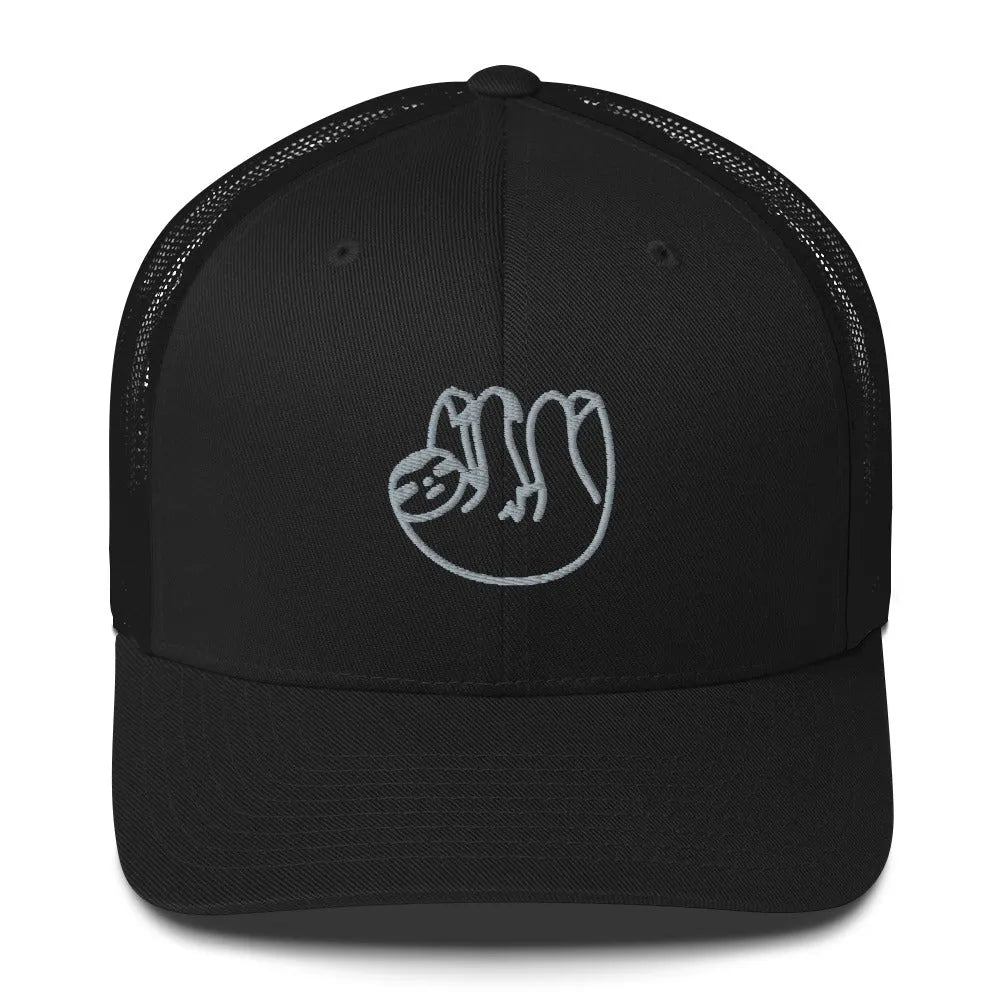 Sloth Retro Trucker Cap, Hats, Whimsy, Rebel Girl Rampage, Pets, Hats, Rebel Girl Rampage