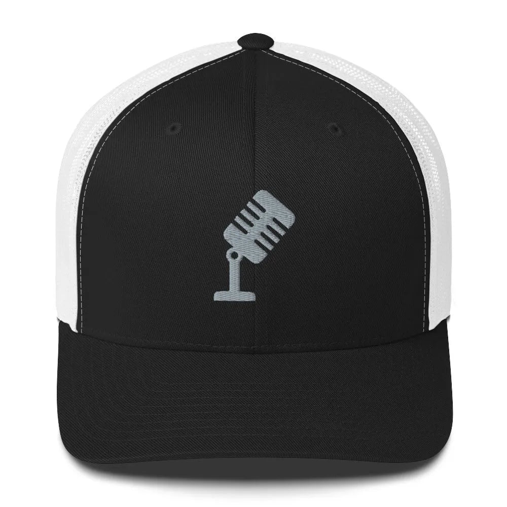 Vintage Microphone Retro Trucker Cap, Hats, Whimsy, Rebel Girl Rampage, Hats, Rebel Girl Rampage