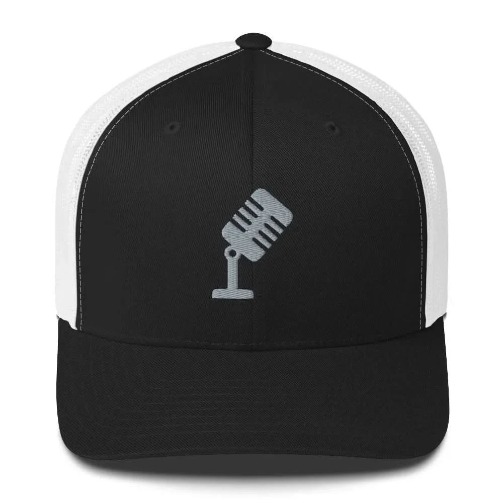 Vintage Microphone Retro Trucker Cap, Hats, Whimsy, Rebel Girl Rampage, Hats, Rebel Girl Rampage