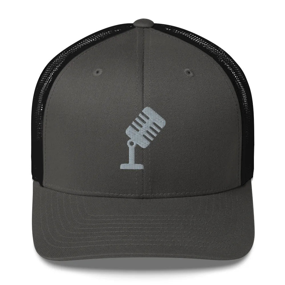 Vintage Microphone Retro Trucker Cap, Hats, Whimsy, Rebel Girl Rampage, Hats, Rebel Girl Rampage