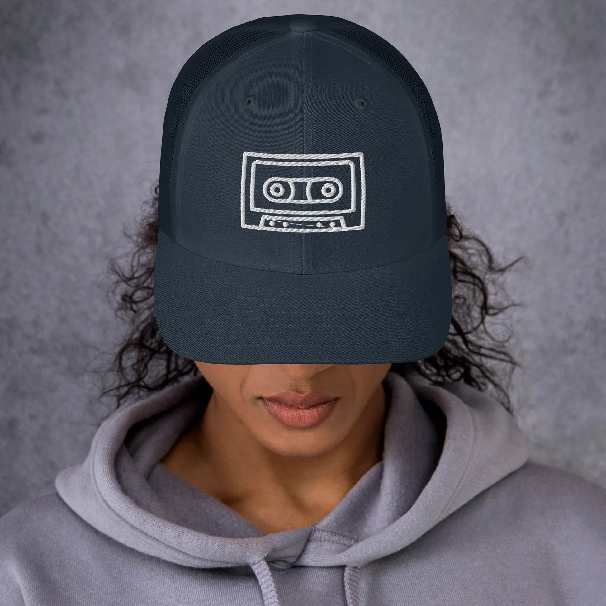 Cassette Tape Retro Trucker Cap, Hats, Whimsy, Rebel Girl Rampage, Rebel Girl Rampage